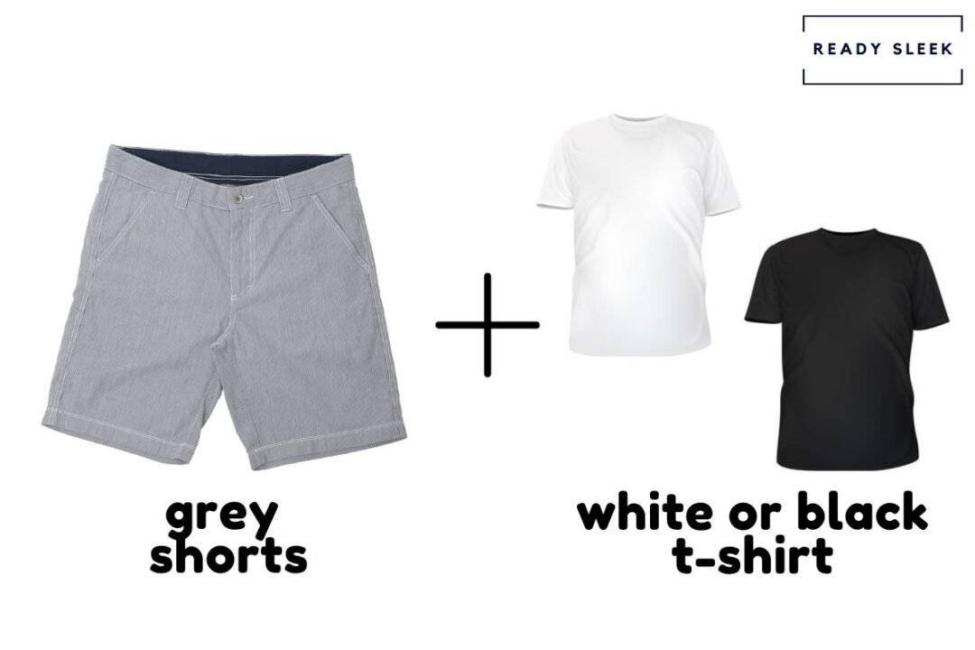 What Color Shirt Goes With Grey Shorts? (Pics) • Ready Sleek