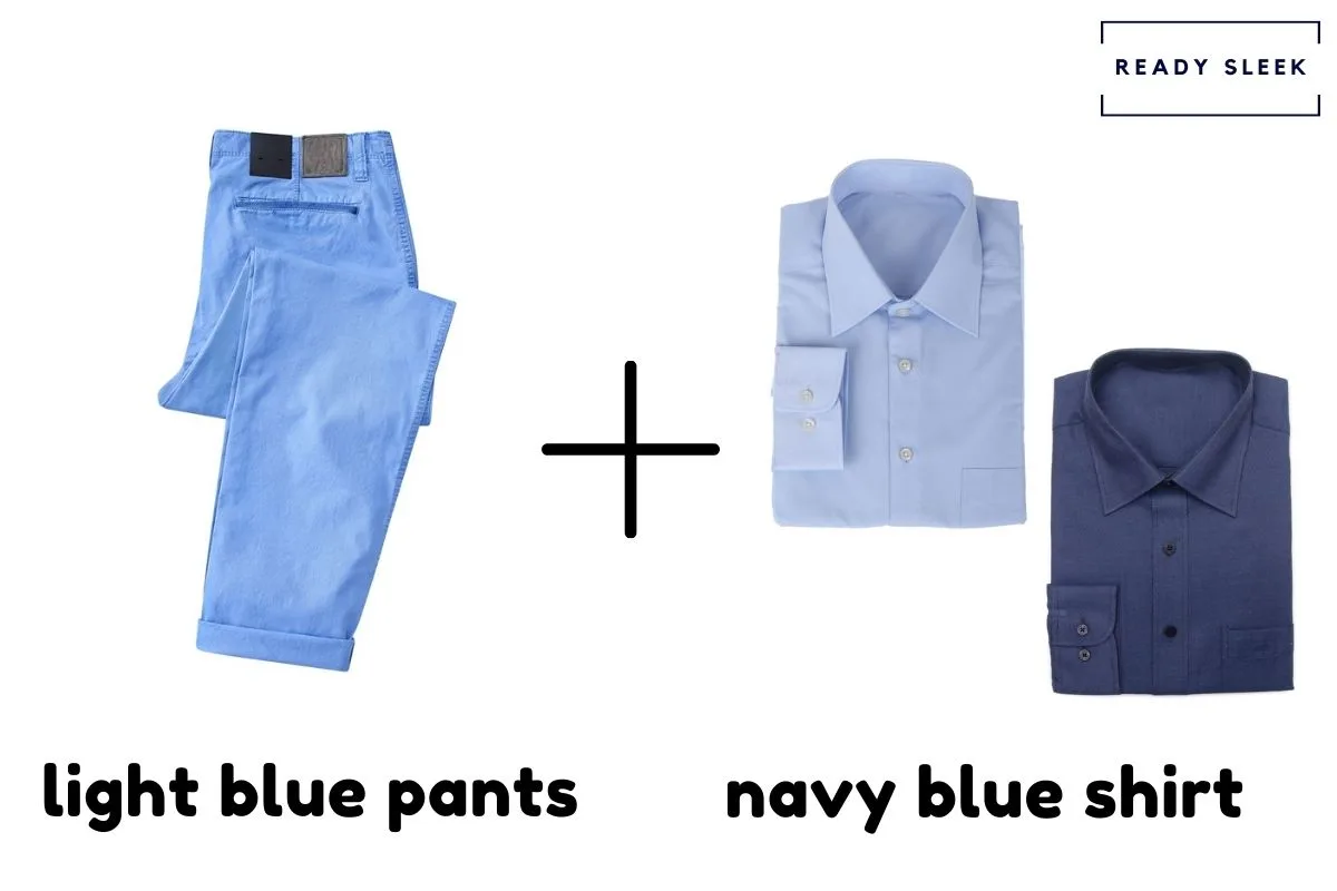 Light Blue Pants With Navy Blue Shirt