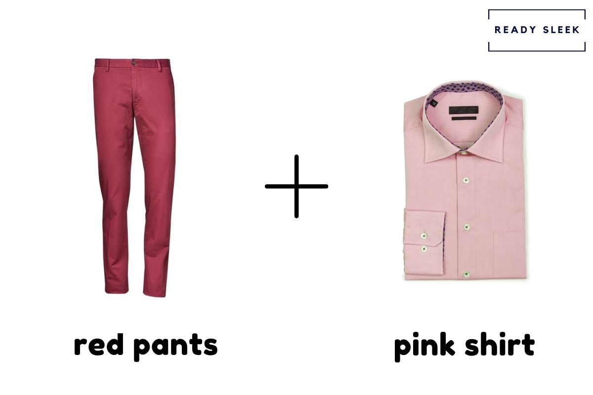 Red Pants + Pink Shirt