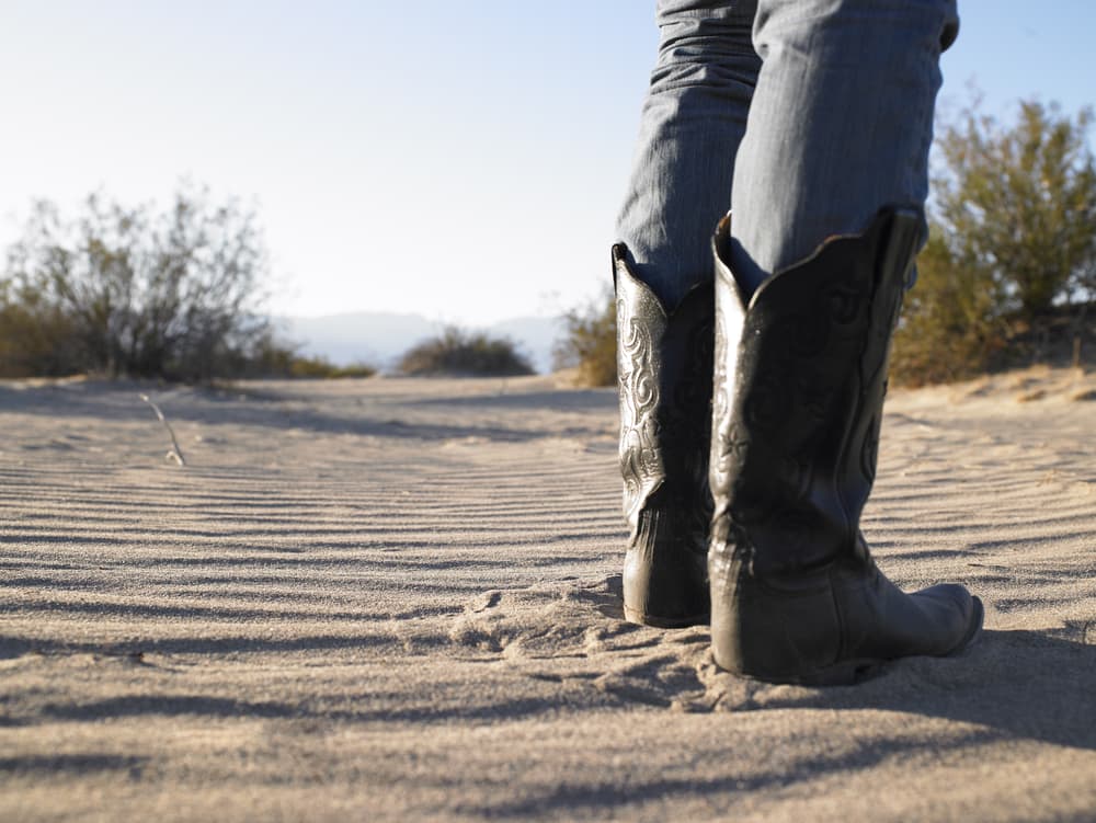 black cowboy boots with jeans