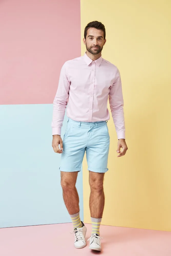 man in shorts and socks 