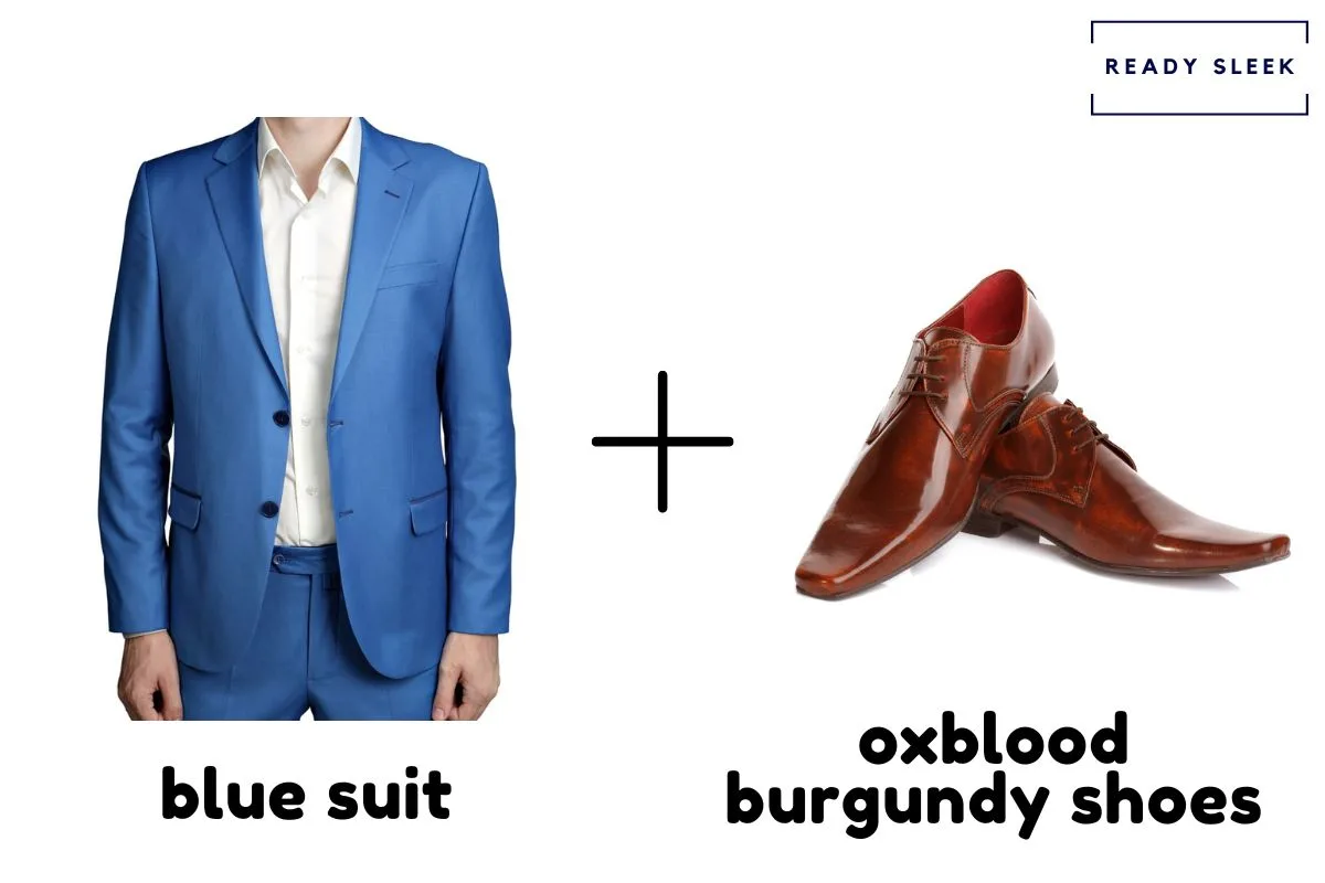 Blue Suit And Oxblood/Burgundy Shoes