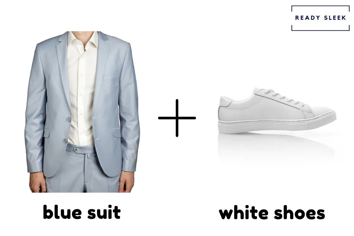 Blue Suit And White Shoes