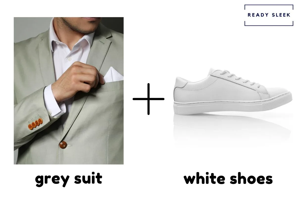 Grey Suit And White Shoes