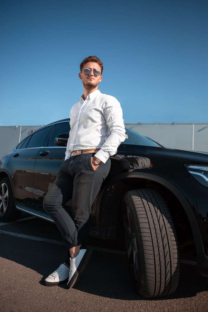 Mens dress sales pants with sneakers