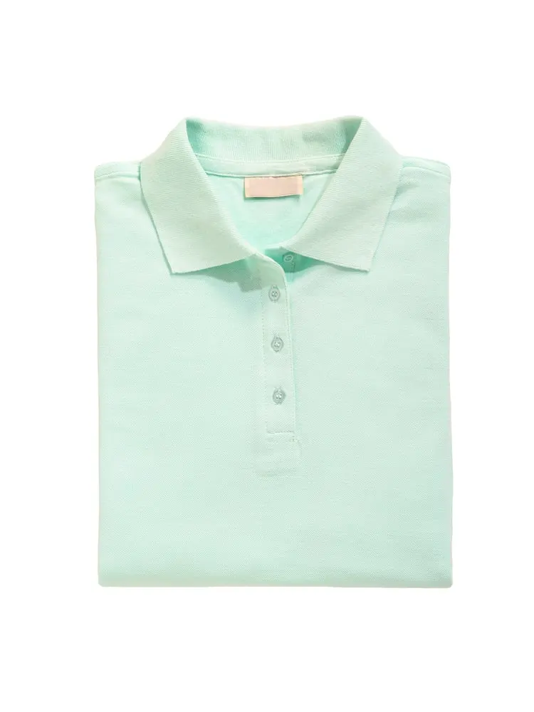 mint green polo shirt