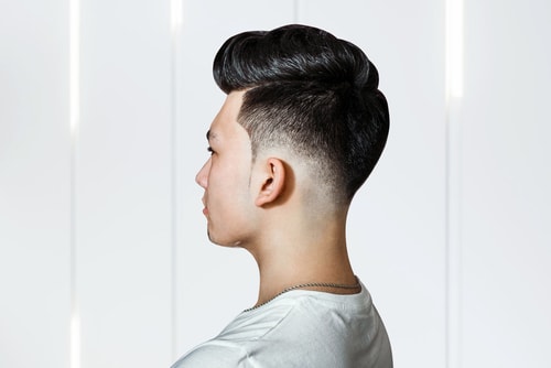 pompadour with low fade