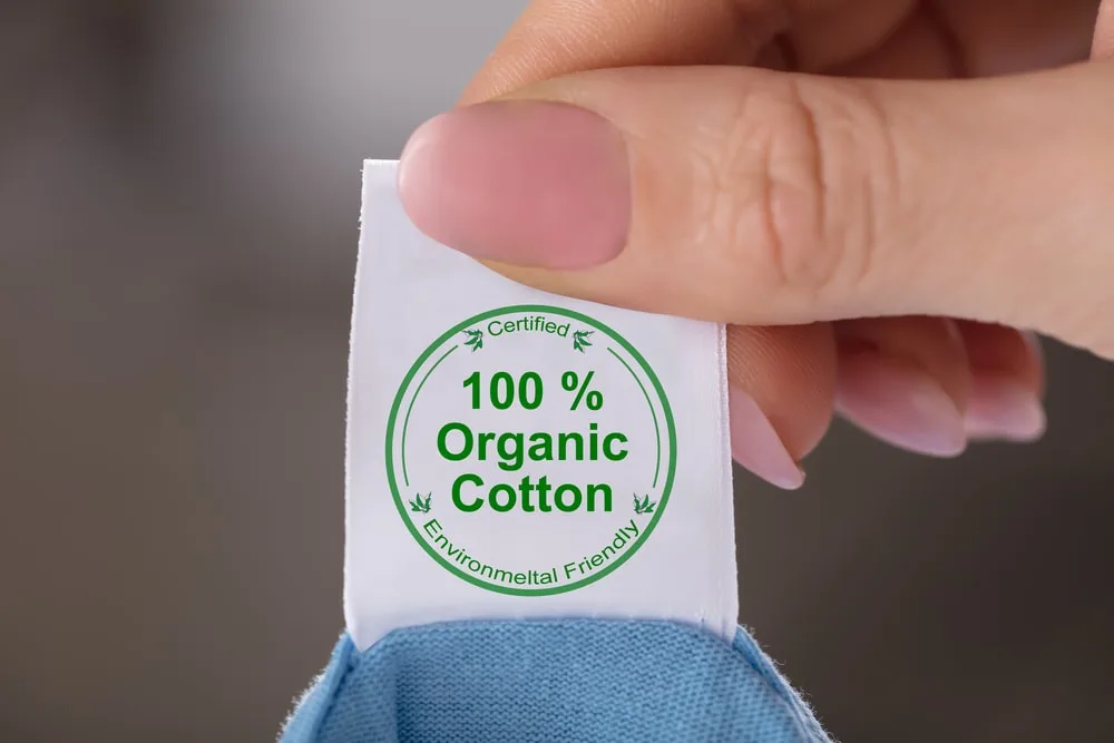 100 percent organic cotton label 