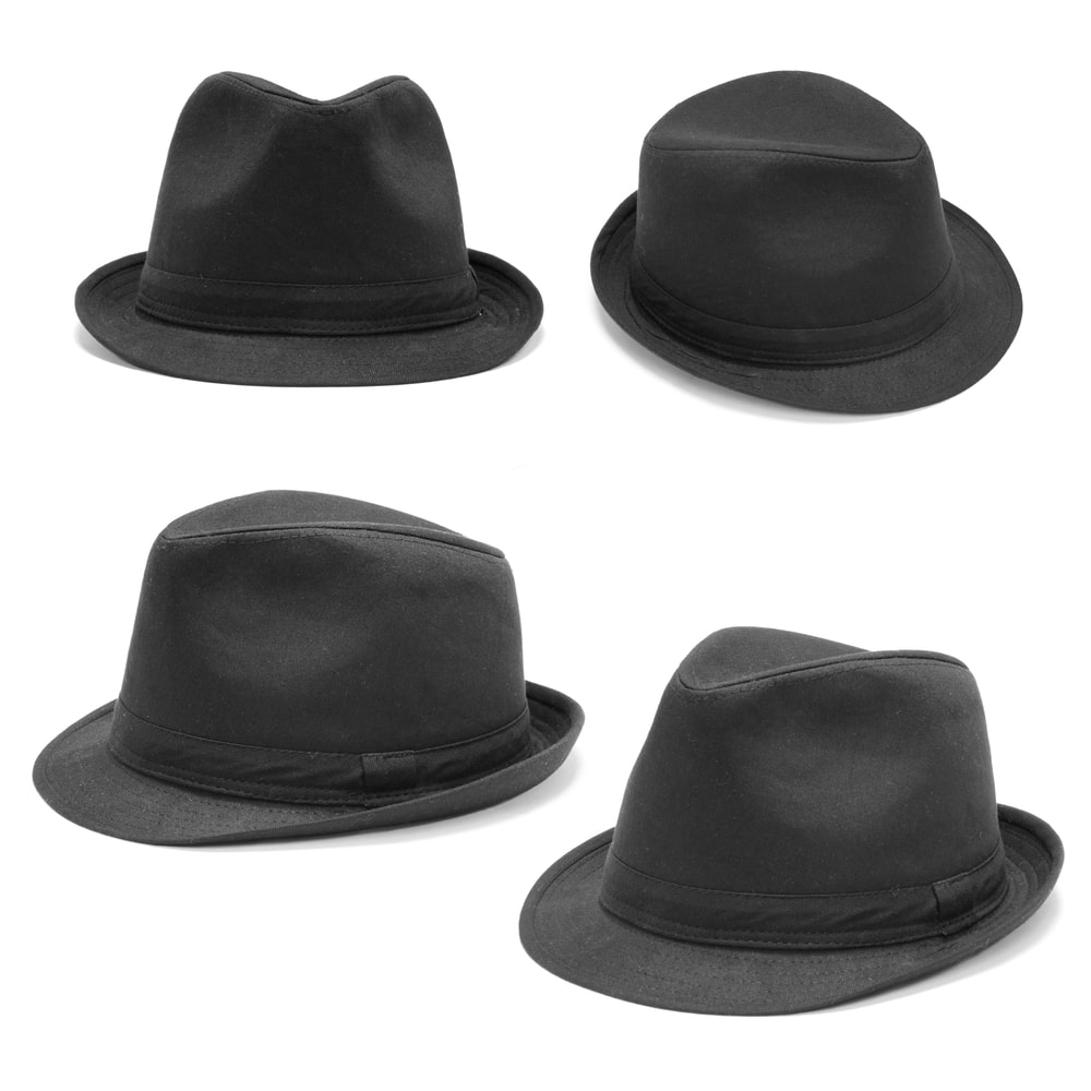 black fedora hat
