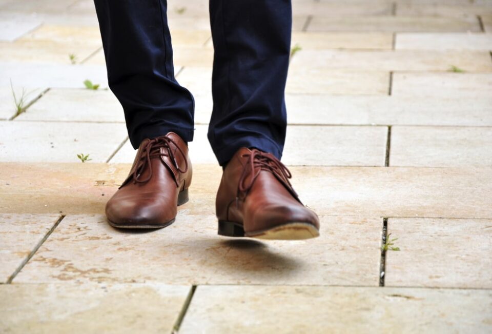 chukka boots and suit