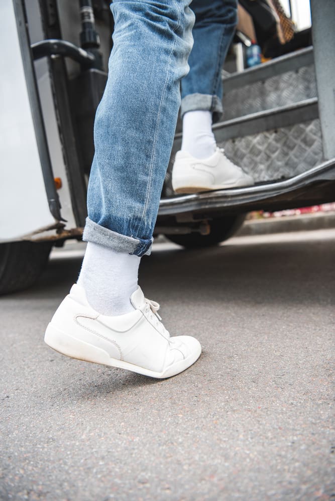 white socks white shoes and jeans