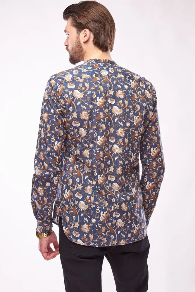 dark floral shirt pattern 