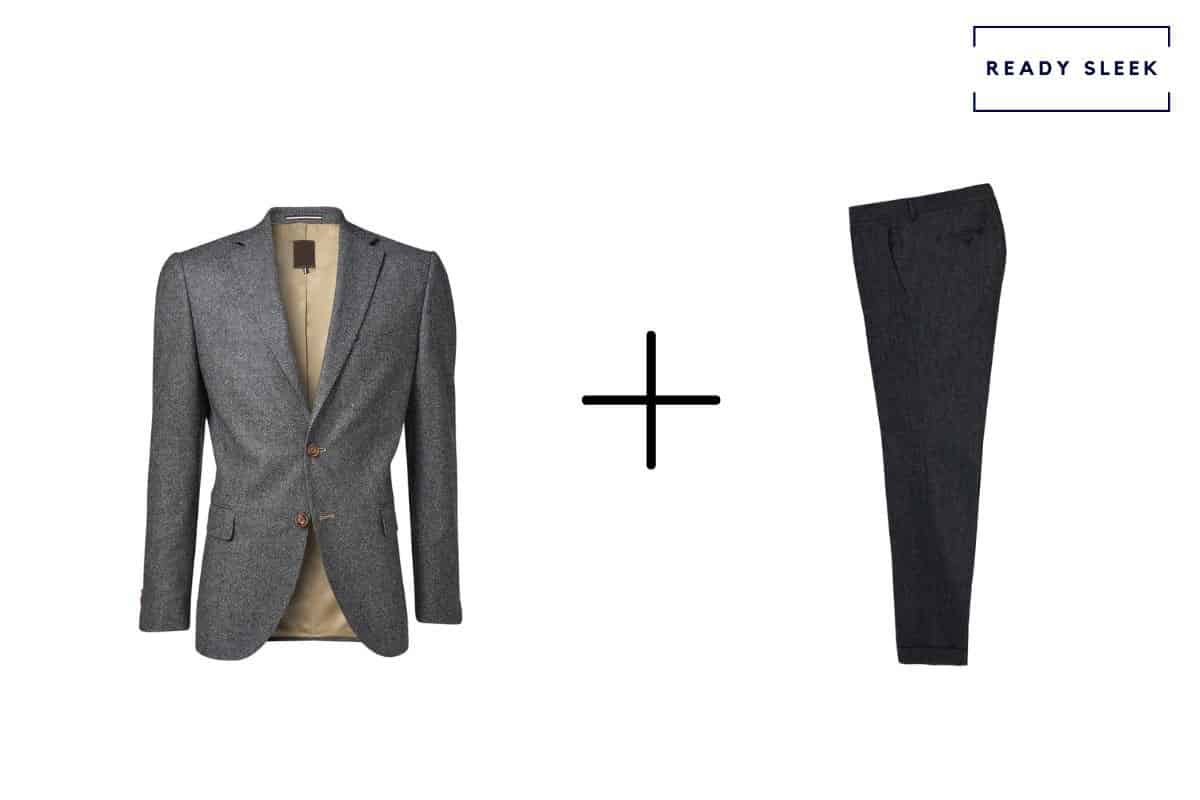 dark grey blazer + black pants