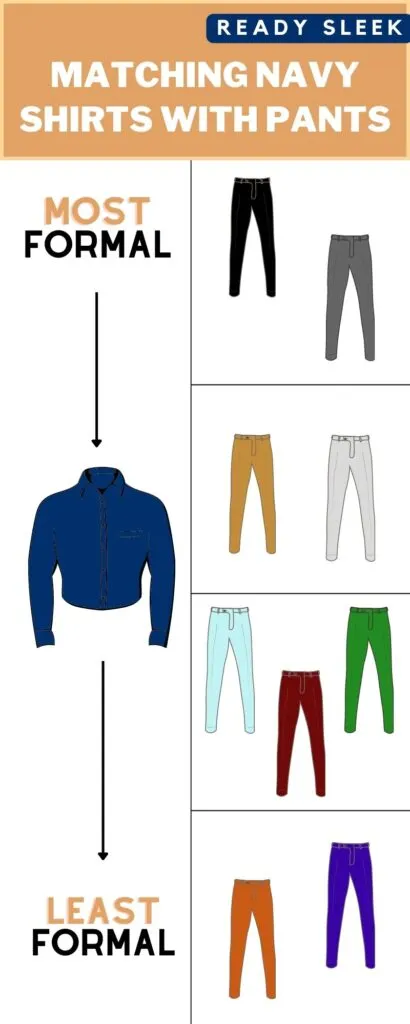 What color of pants should I wear with a dark blue shirt  Quora