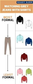 What Color Shirt Goes With Grey Jeans? (Pics) • Ready Sleek