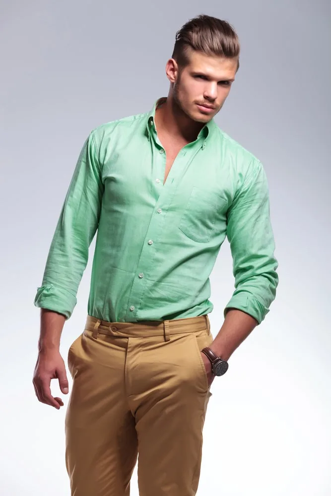 light green shirt with khaki pants deposit photos.jpeg