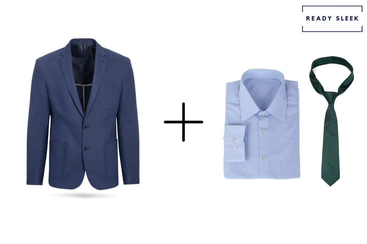 Dark blue deals coat matching tie