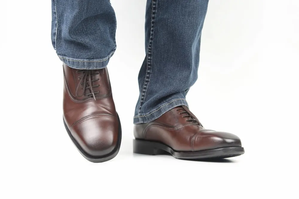 Oxford shoes and jeans 