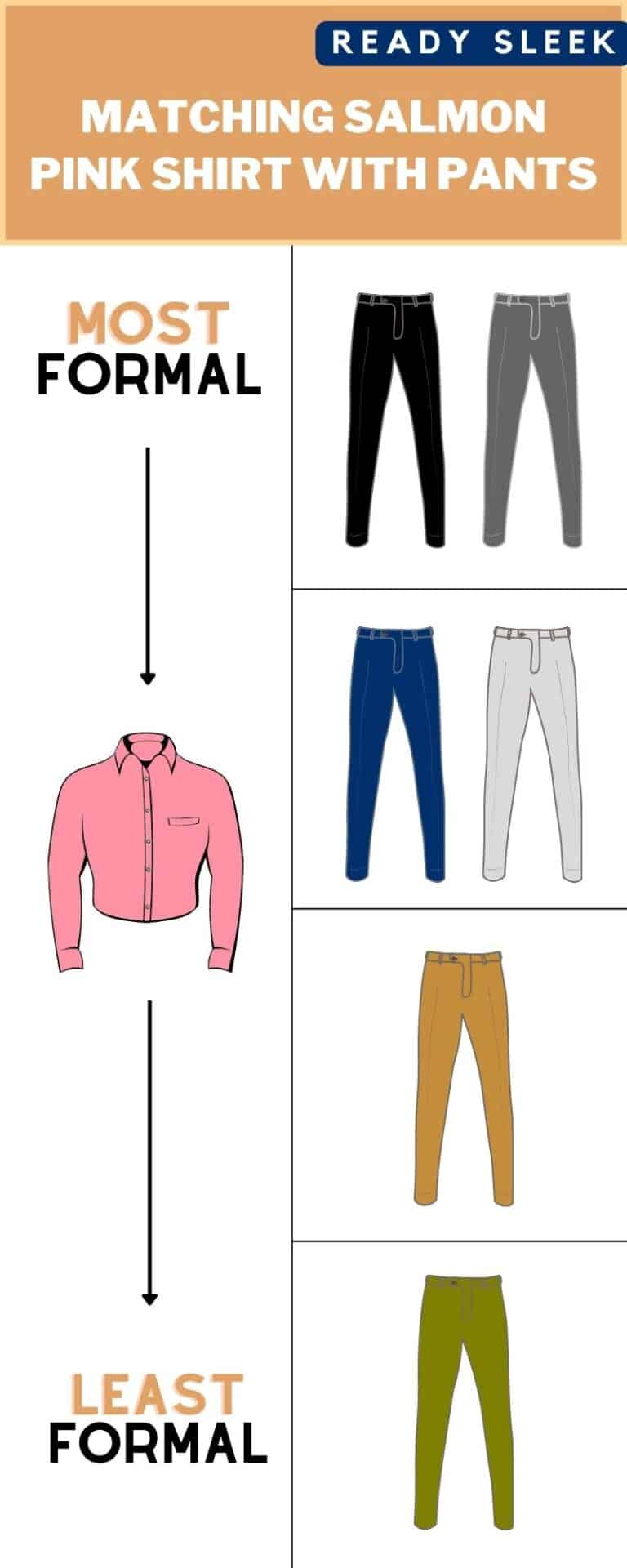 What Color Pants Go With A Salmon Shirt? (Pics) • Ready Sleek