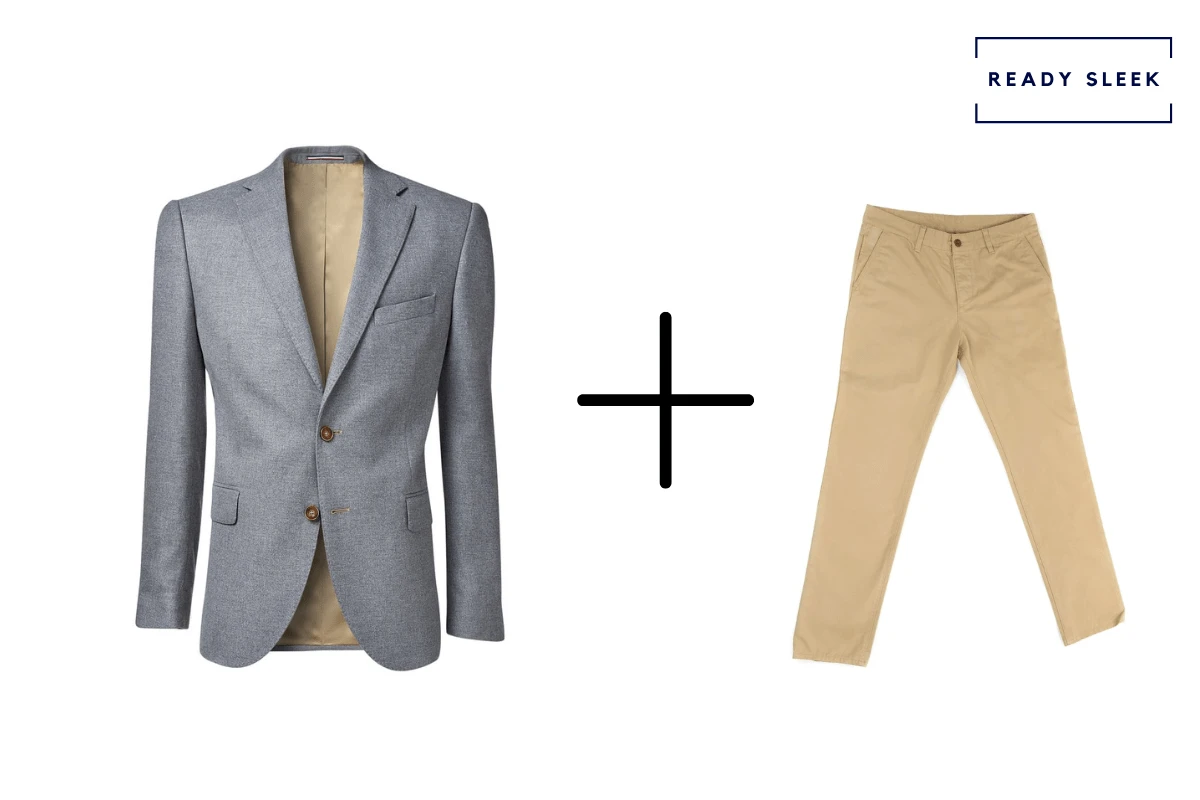 Charcoal blazer with khaki pants shop