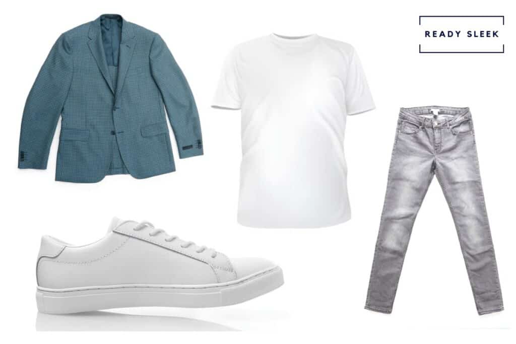 How To Wear A Blue Blazer With Grey Pants (Outfits, Tips) • Ready Sleek
