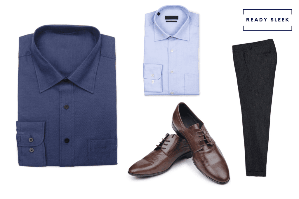 7 Pants Colors To Wear With A Blue Shirt And Brown Shoes • Ready Sleek