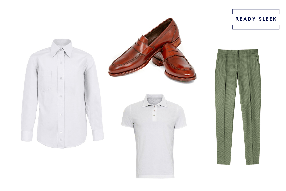 7 Pants Colors To Wear With A White Shirt And Brown Shoes • Ready Sleek