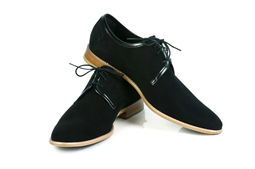 black suede shoes