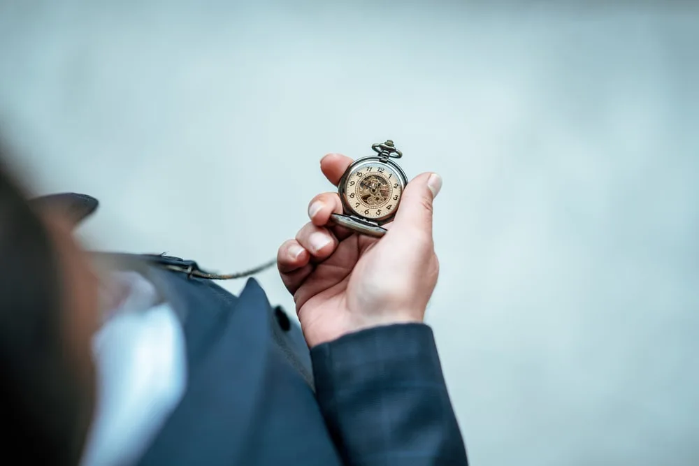 pocket watch with suit