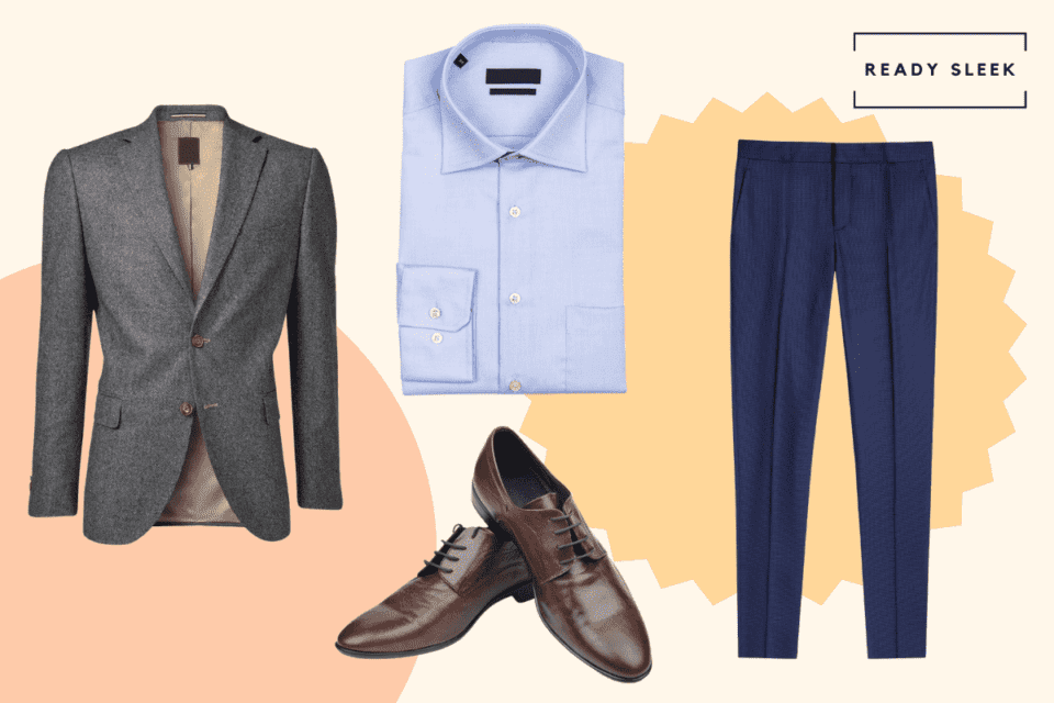 How To Wear Grey Blazers With Blue Shirts (Outfits, Tips) • Ready Sleek