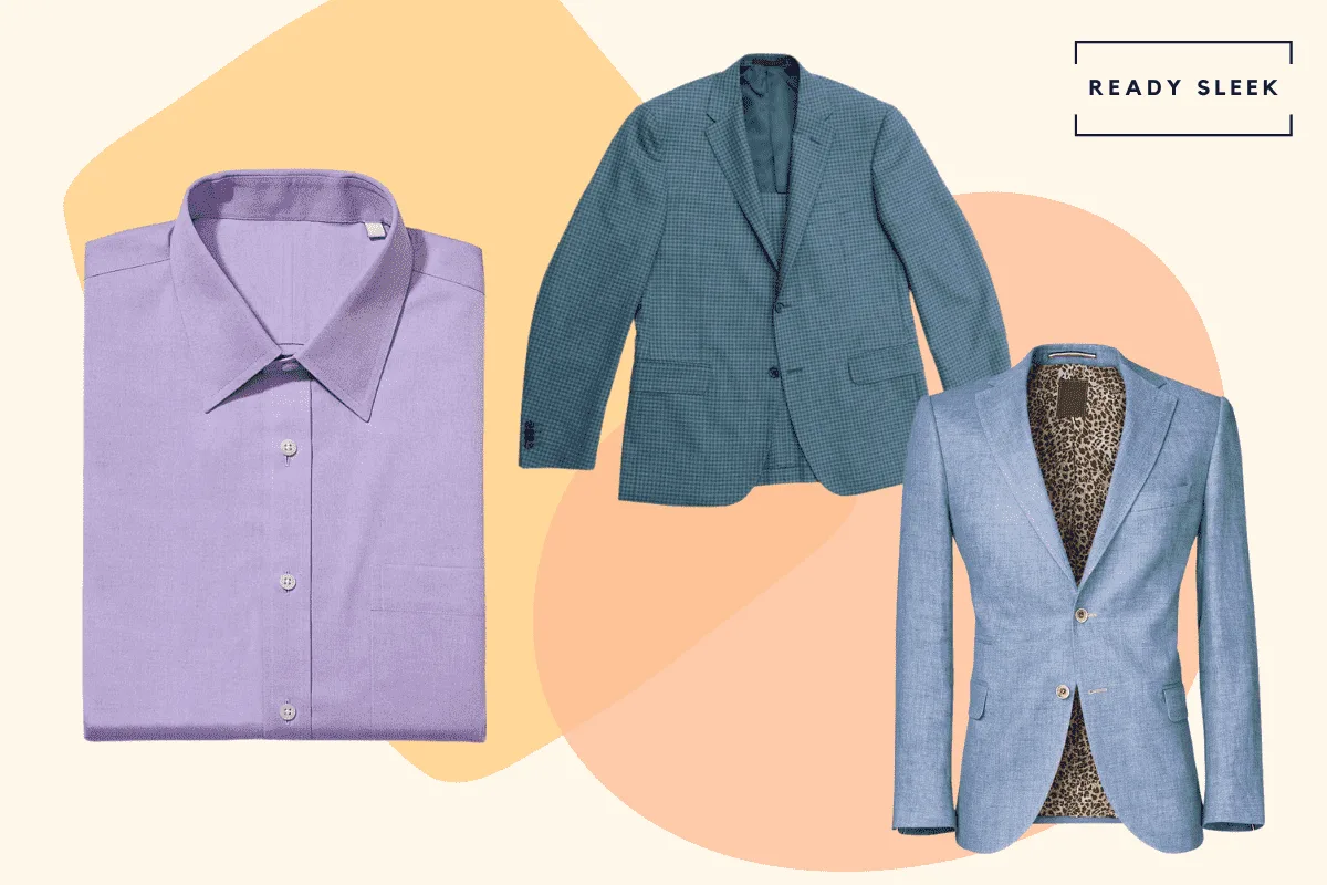 Purple shirt online blue blazer