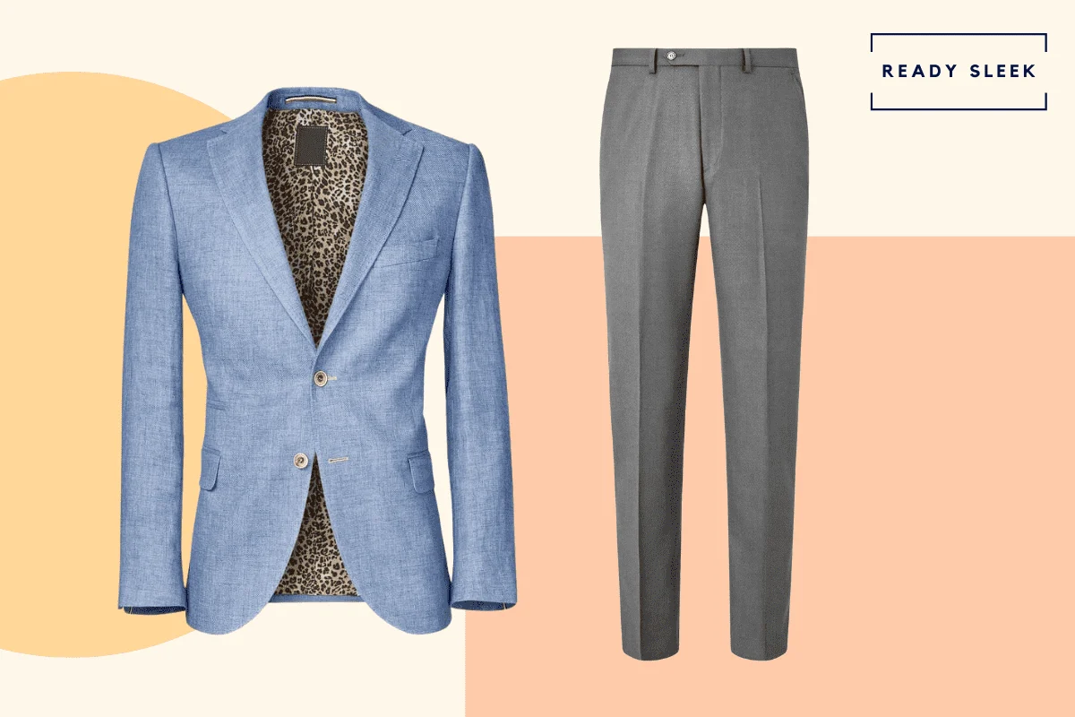 colour combination with grey blazer