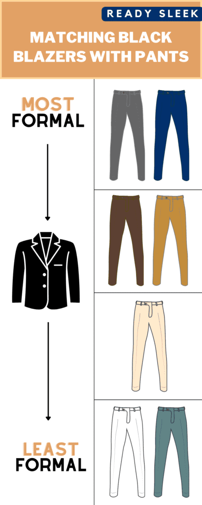 What Color Pants Go With A Black Blazer Infographics