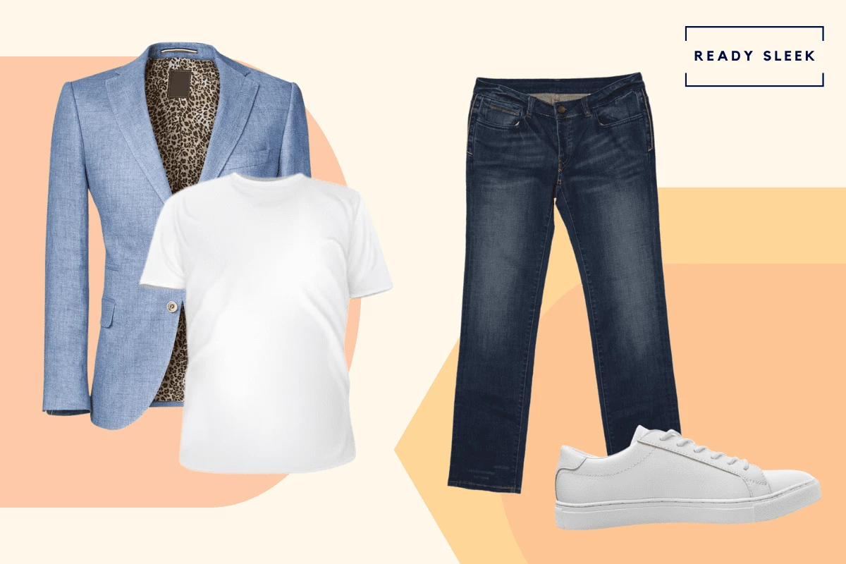 Blue blazer sales with t shirt