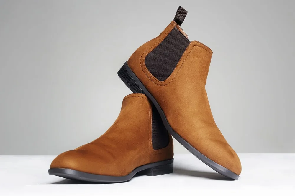  brown suede chelsea boots