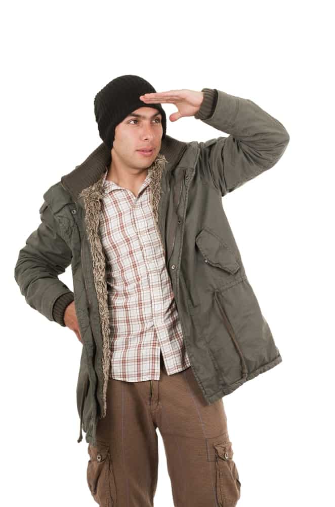 flannel with cargo pants and jacket