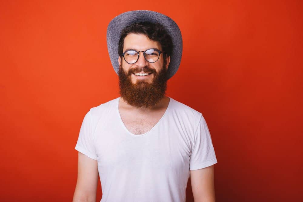  grey cowboy hat with glasses