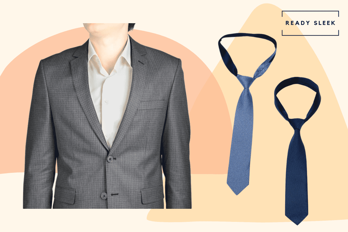 Medium grey suit with royal blue or steel blue tie