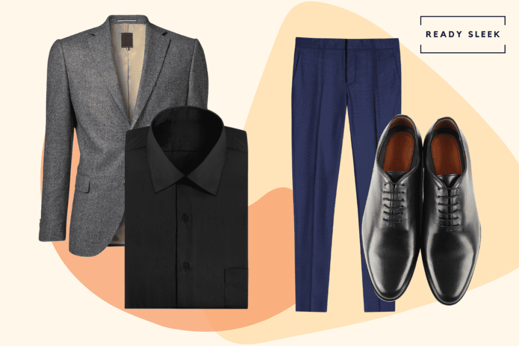 How To Wear A Black Shirt With Blue Pants (Outfits, Tips) • Ready Sleek