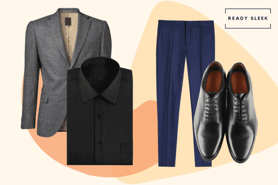 How To Wear A Black Shirt With Blue Pants (Outfits, Tips) • Ready Sleek