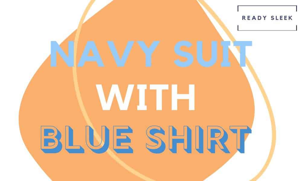 navy suit orange shirt