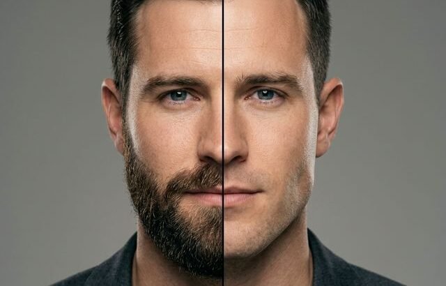 Beard vs No Beard Comparison