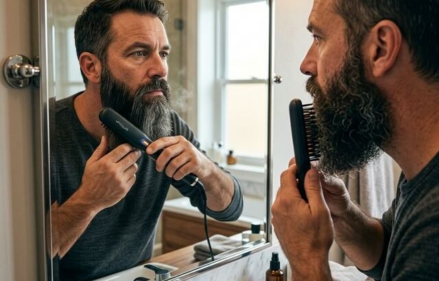 How to Straighten a Curly Beard